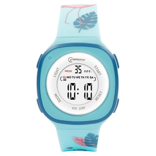 K&L Wall Art Kinder Armbanduhr für Jungen Mädchen Kinderuhr Digitale Armbanduhren mit Wecker (220 x 20mm Silikonarmband Dschungel) von K&L Wall Art