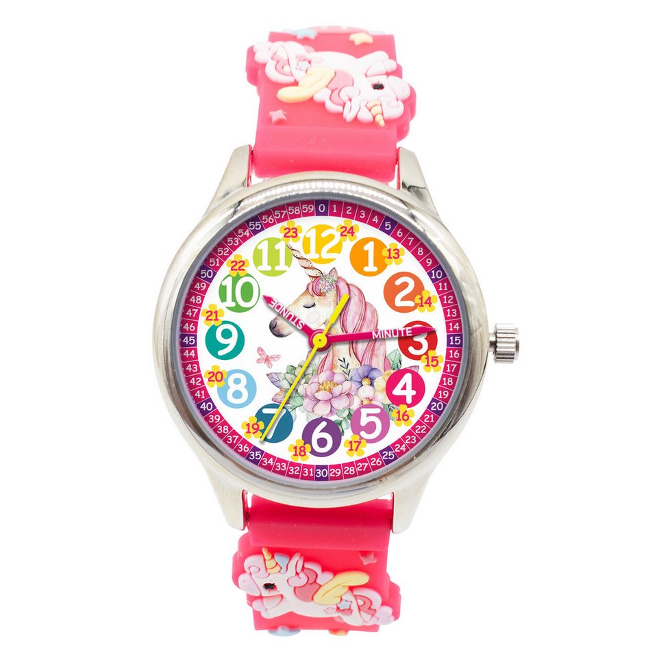 K&L Wall Art Quarzuhr Einhorn Prinzessin Kinderuhr Analog Lernuhr Silikon Armbanduhr, Kinderarmbanduhr pink Mädchenuhr K&L Wall Art Quarzuhr Einhorn Prinzessin Kinderuhr Analog Lernuhr Silikon Armbanduhr, Kinderarmbanduhr pink Mädchenuhr von K&L Wall Art