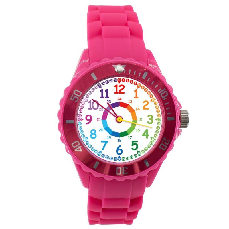 K&L Wall Art Quarzuhr Regenbogen Kinderuhr Analog Lernuhr Silikon Armbanduhr, Kinderarmbanduhr für Junge Mädchen von K&L Wall Art