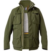 K-WAY Herren Jacke grün Mikrofaser unifarben von K-way