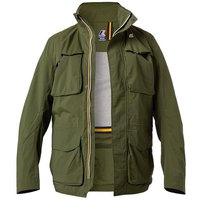 K-WAY Herren Jacke grün Mikrofaser unifarben von K-way