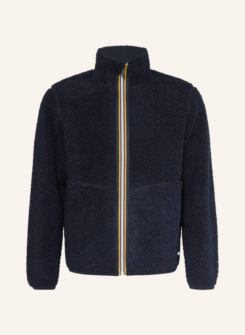 K-Way Fleecejacke Pascal Sherpa Polar Double Zum Wenden blau von K-way