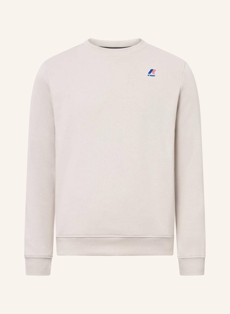 K-Way Sweatshirt Le Vrai Auguste Poly Cotton beige von K-way