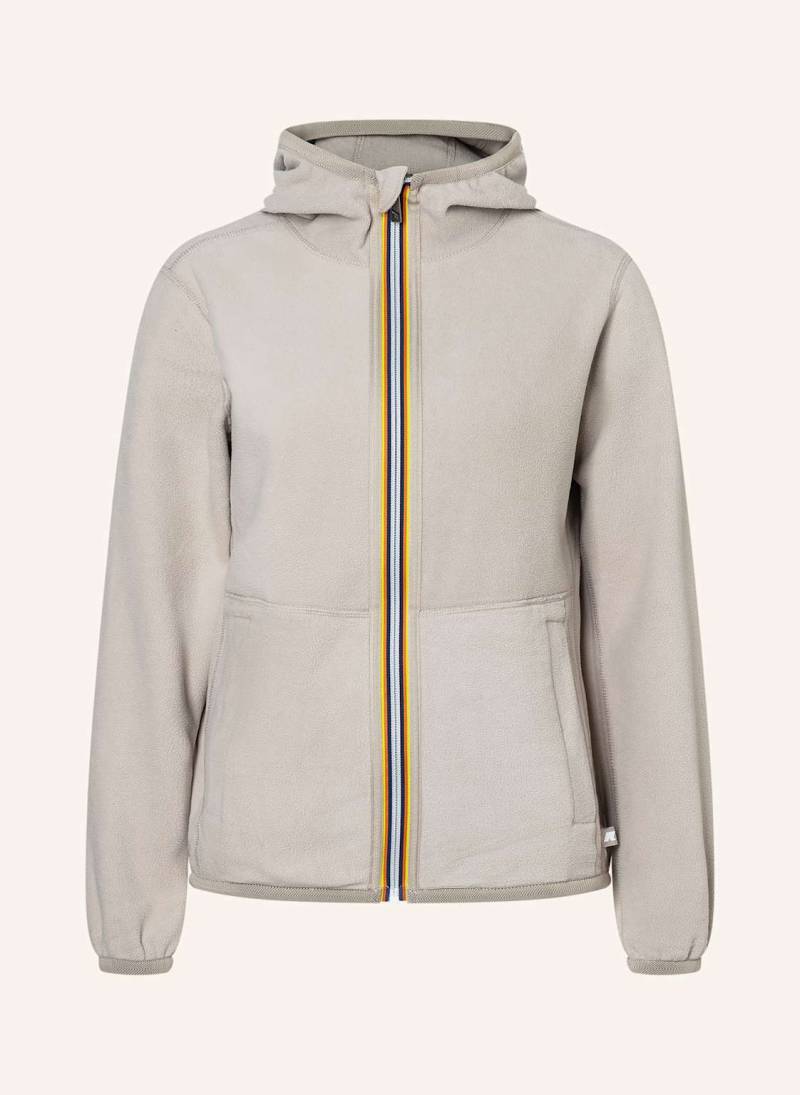 K-Way Winterjacke Linn Velour Polar Double Zum Wenden beige von K-way