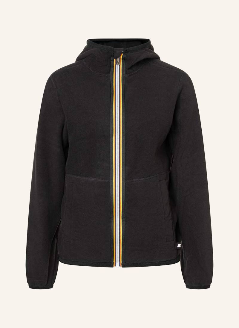 K-Way Winterjacke Linn Velour Polar Double Zum Wenden schwarz von K-way