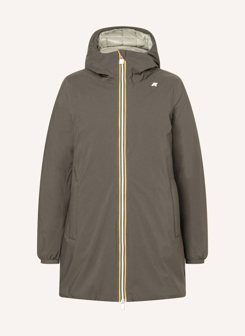 K-Way Winterjacke Sophie St Thermo Double Zum Wenden gruen von K-way