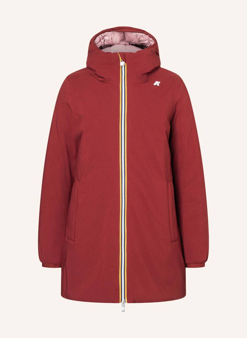 K-Way Winterjacke Sophie St Thermo Double Zum Wenden rot von K-way