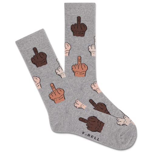 K. Bell Socks Herren Update Crew Socken, Mittelfinger (Gray Heather), 37.5-46 EU von K. Bell Socks