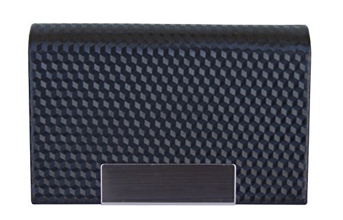 Visitenkartenetui schwarz - hochwertiges Kunstleder mit Magnetverschluss in gebürstetem Edelstahl, edle Visitenkartenbox im Business-Look von K.DESIGNS Visitenkartenetui schwarz - hochwertiges Kunstleder mit Magnetverschluss in gebürstetem Edelstahl, edle Visitenkartenbox im Business-Look von K.DESIGNS von K.DESIGNS