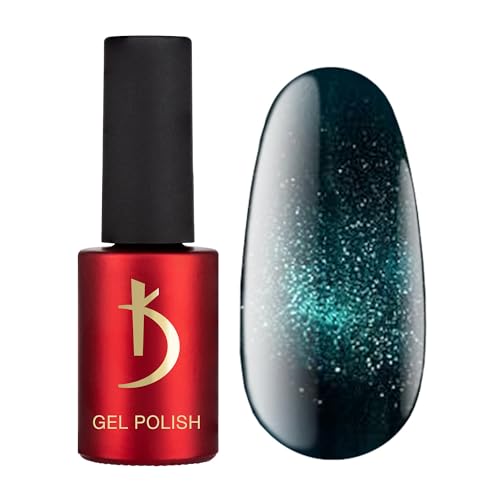 K Professional Nagellack - Cat Shine - Metalic Blue - Gel Nail Polish UV LED -7ml- UV Nagellack - Gel Nägel - Gellack - 14CS (Magnetische Blau) von K
