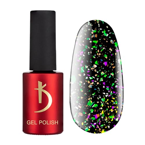 UV Nagellack Gel für Nägel - Green Silver Flakes - Gel Nail Polish UV-LED -7ml- langlebig - Glanz Maniküre - DIY Nageldesign - Farbe GelNägel Manicure von K