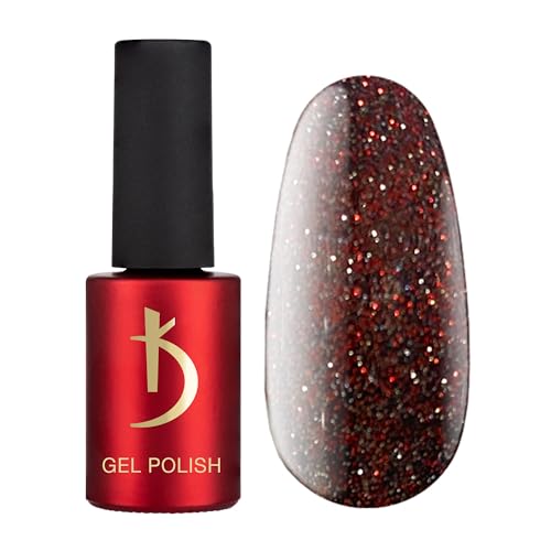 UV Nagellack Gel für Nägel - Red Sky Shimmer - Gel Nail Polish UV-LED -7ml- langlebig - Glanz Maniküre - DIY Nageldesign - Farbe GelNägel Manicure von K