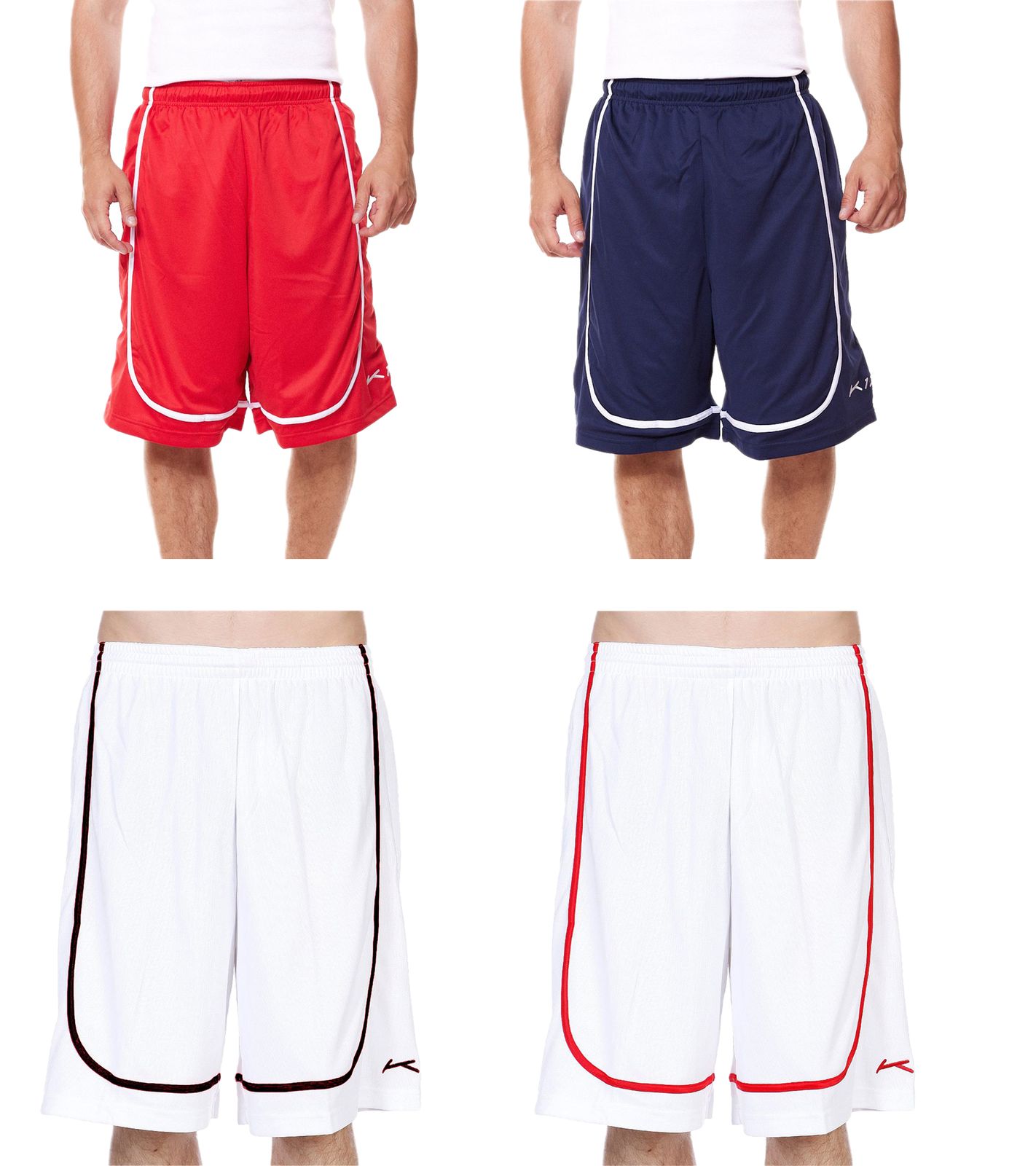 K1X | Kickz Hardwood League Uniform Shorts Herren Basketball-Hose 7401-0003 Rot, Weiß, Blau von K1X | KICKZ