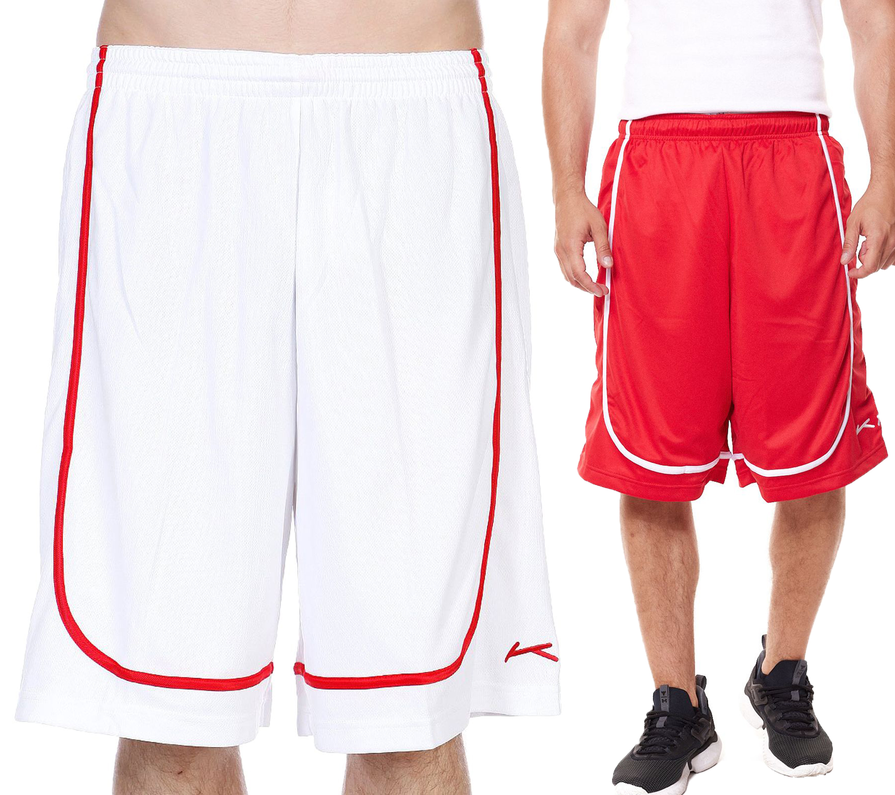 K1X | Kickz Hardwood League Uniform Shorts Herren Basketball-Hose 7401-0003 Rot/Weiß oder Weiß/Rot von K1X | KICKZ