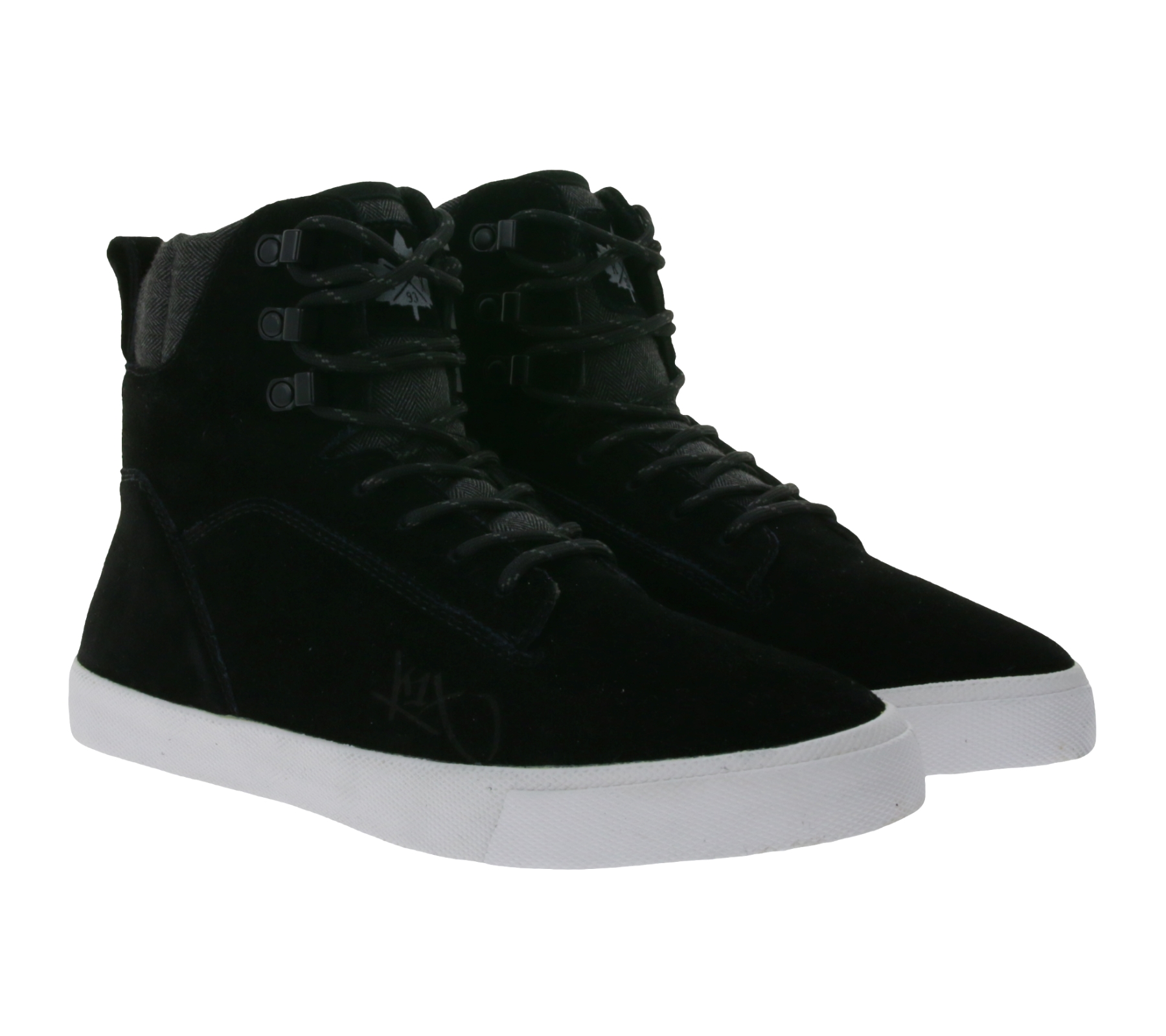 K1X | Kickz State LE Herren High-Top Sneaker aus Veloursleder Alltags-Schuhe mit gepolstertem Schaft 1153-0505/0827 Schwarz von K1X | KICKZ