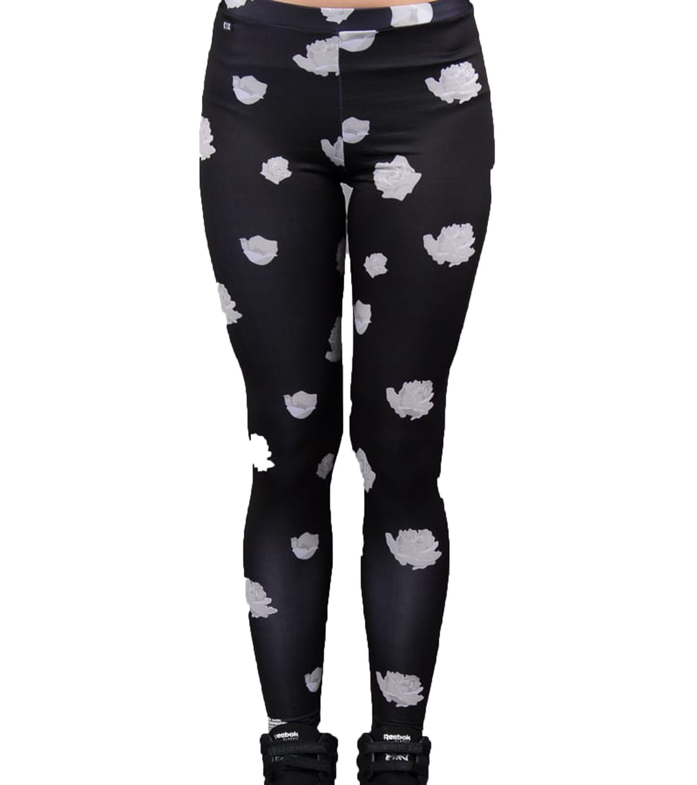 K1X | Kickz Whoop Whoop Leggings Damen Hose mit Rosendruck 6500-0048/0101 Schwarz/Weiß von K1X | KICKZ