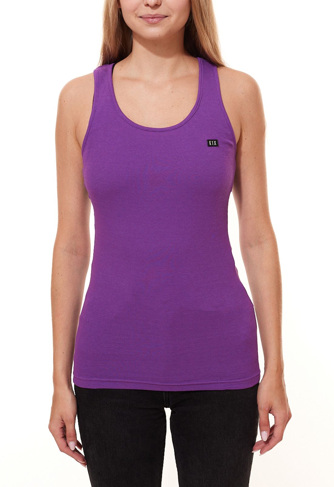 K1X | Kickz Wmns Basic Wifey Damen Tank Top Rippstrick-Shirt 6700-0071/4465 Violett von K1X | KICKZ