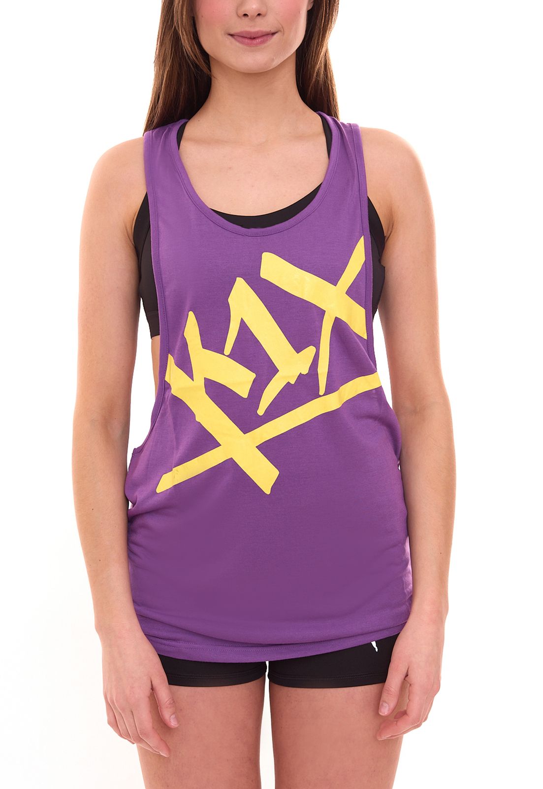 K1X | Kickz Wmns Tear it Up Tank Top Damen Sommer-Shirt 6700-0072/6204 Violett/Gelb von K1X | KICKZ