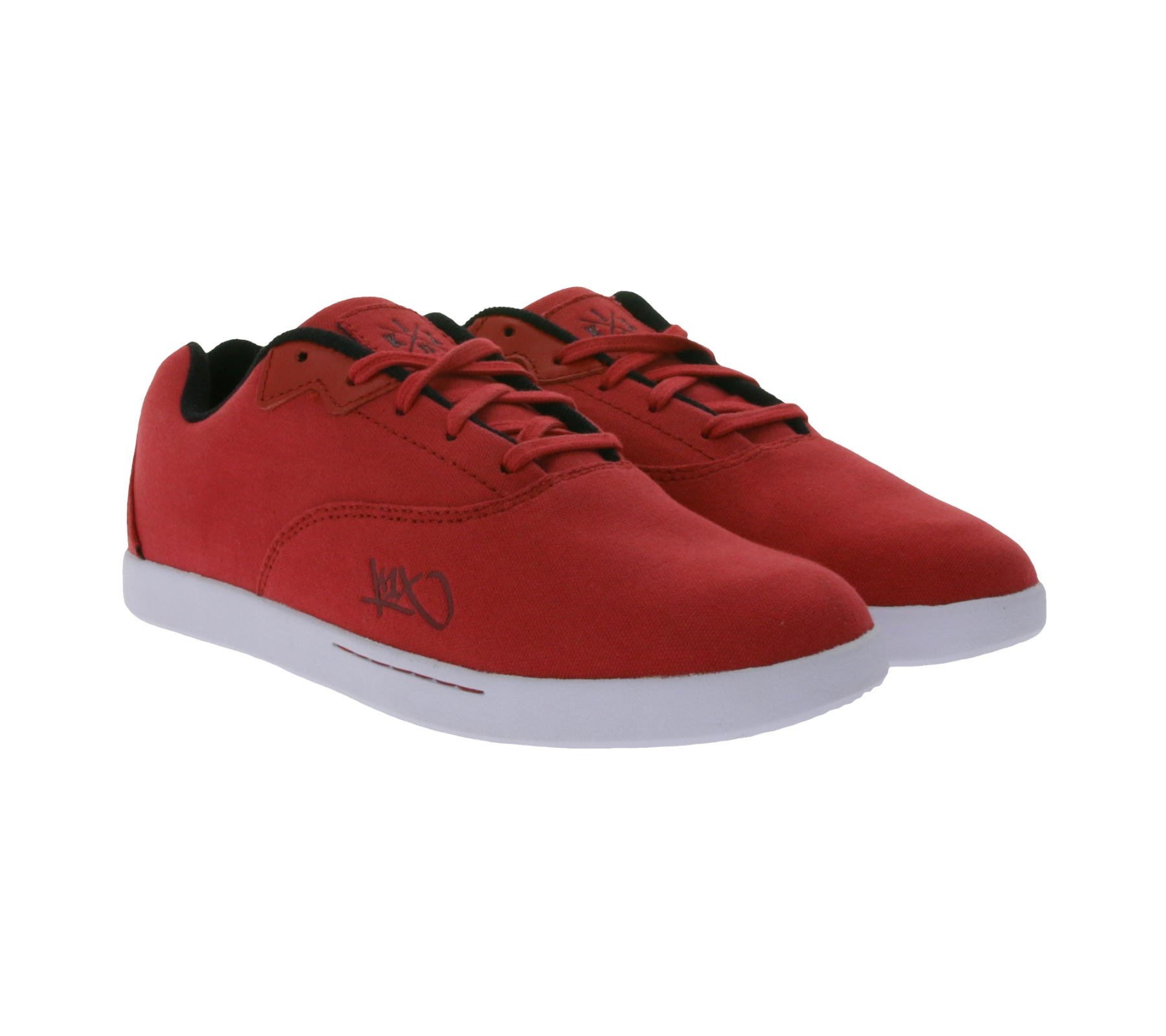 K1X | Kickz cali Herren Halbschuhe aus robustem Canvas Schnür-Schuhe 1000-1156/6010 Rot/Weiß von K1X | KICKZ