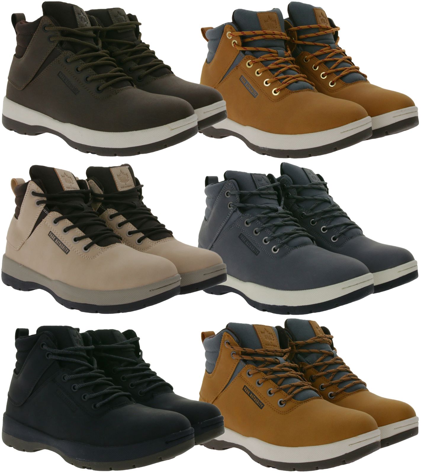 PARK AUTHORITY by K1X | Kickz H1KE Territory Herren Trekking-Stiefel aus Nubukleder Winter-Boots 6193-0500 in Schwarz, Beige, Braun, Creme, Grau von K1X | KICKZ