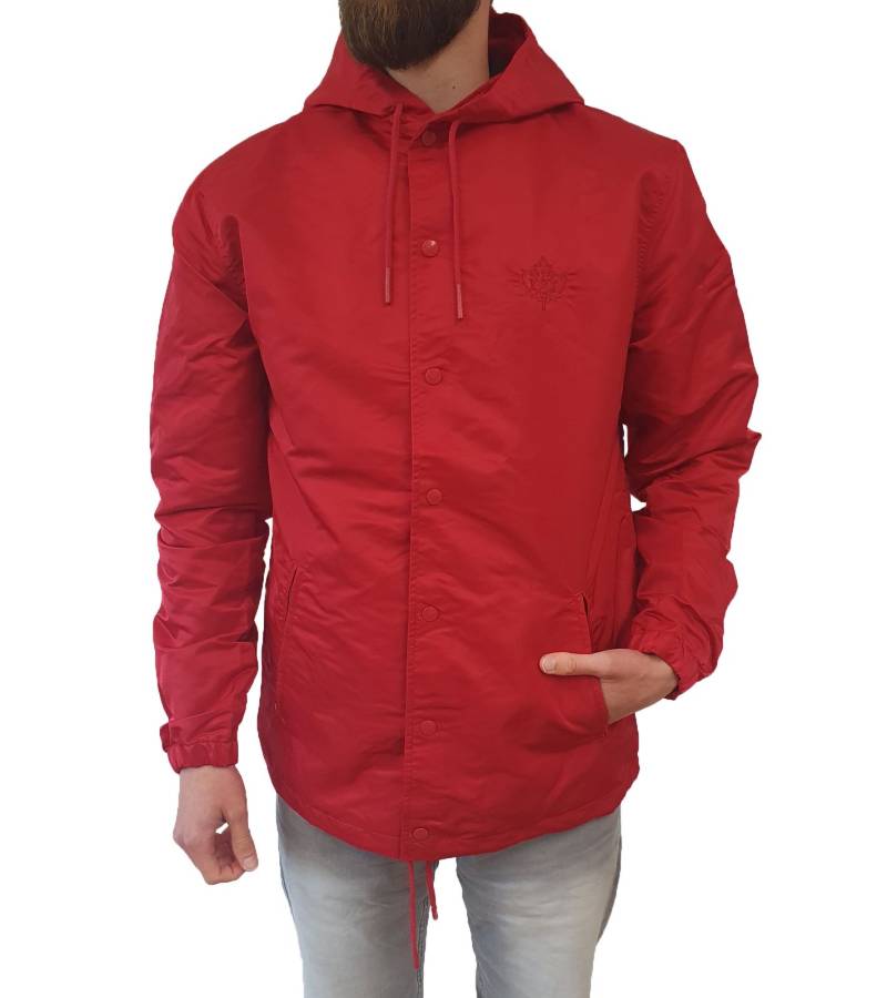 PARK AUTHORITY by K1X | Kickz Monochrome Coach Jacket Herren Trainings-Jacke Hardshell 1161-1101/6600 Rot von K1X | KICKZ
