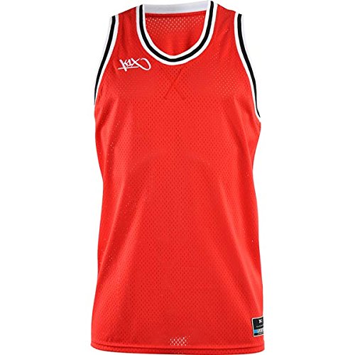 K1X Hardwood Big Hole Mesh Double Basketballtrikot Herren rot/schwarz, M von K1X