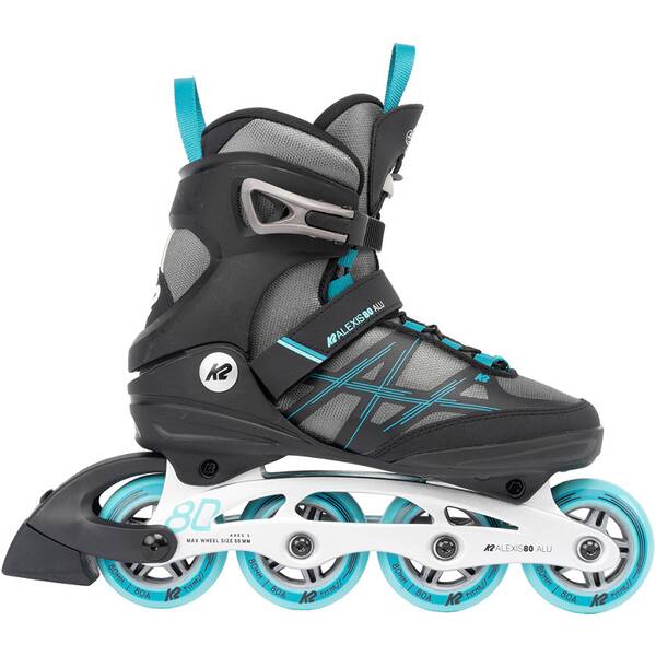 K2 Damen Inlineskates ALEXIS 80 ALU gray_cyan von K2