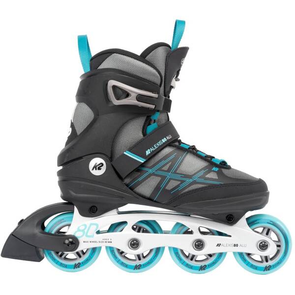 K2 Damen Inlineskates ALEXIS 80 ALU gray_cyan von K2