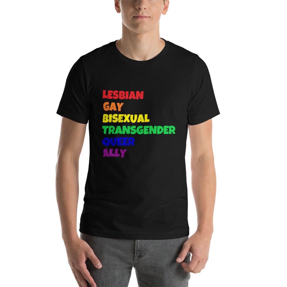 Ally Pride | Schwarzes Kurzärmeliges Unisex T-Shirt von K36ByLakewood
