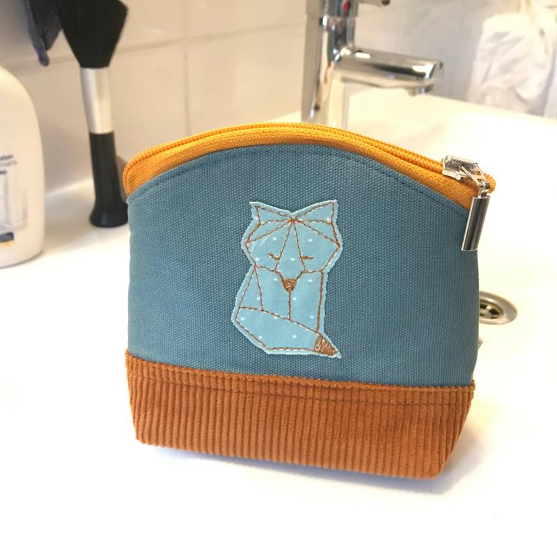 Mini-Kosmetiktasche "Fuchs, Petrol" Mini-Kosmetiktasche "Fuchs, Petrol" von K4Designerbox