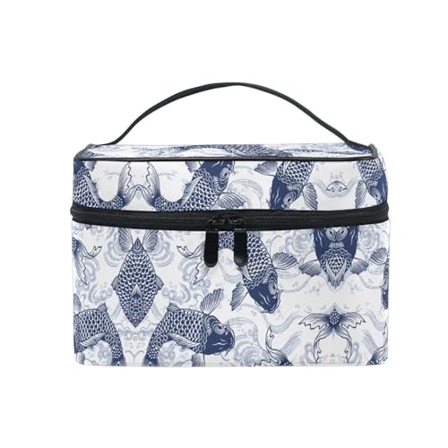 Blume Vogel Floral Lächelnd Kosmetiktasche Organizer Reißverschluss Make up Taschen Kulturbeutel Waschtasche für Damen Mädchen Frauen von KAAVIYO