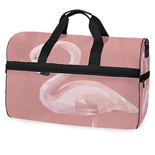 Flamingo Tier Rot Kunst Sporttasche Badetasche mit Schuhfach Reisetaschen Handtasche für Reisen Frauen Mädchen Männer von KAAVIYO