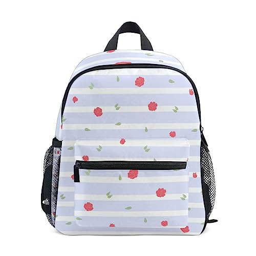 Gitterblumen Blätter Floral Kleinkind Rucksack Kinder Leichtgewicht Büchertasche Vorschule Schülerrucksack für 2-7 Jahre die Reise Mädchen Jungs von KAAVIYO