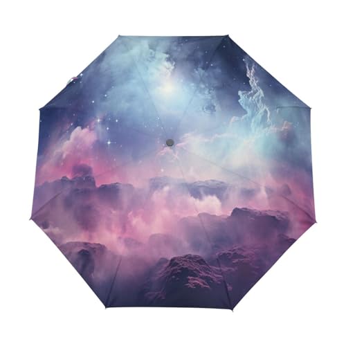 KAAVIYO Abstrakte Wolken Kunst Regenschirm Auf-Zu Automatik Taschenschirm Winddichter Umbrella Klein Leicht Schirm Kompakt Schirme für Jungen Mädchen Reise Strand Frauen von KAAVIYO