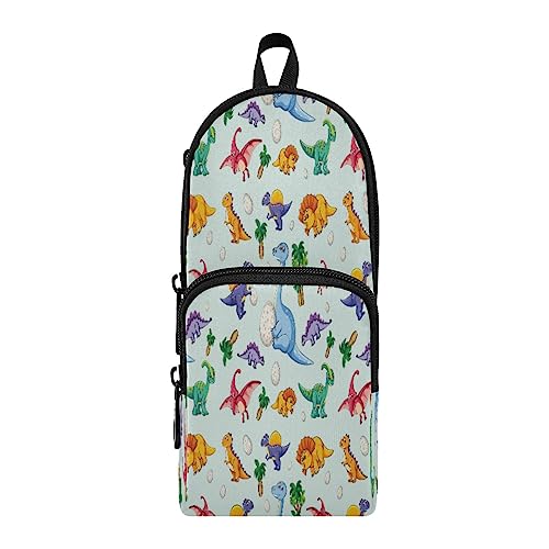 KAAVIYO Blaue Dinosaurier Eier Federmäppchen Federtaschen Rucksackstil Mäppchen für Jungen Mädchen Schüler von KAAVIYO