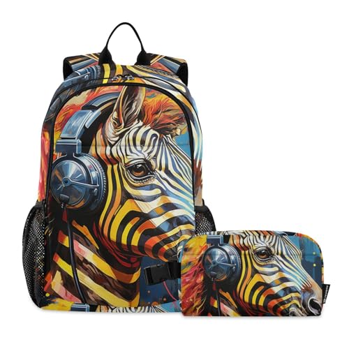 KAAVIYO Cooles Zebra-Kunstwerk Schulter Rucksacks Bookbag Kinderrucksack Isolierte Lunchbox-Tasche Mittagessen Tasche für Reise Kinder KAAVIYO Cooles Zebra-Kunstwerk Schulter Rucksacks Bookbag Kinderrucksack Isolierte Lunchbox-Tasche Mittagessen Tasche für Reise Kinder von KAAVIYO