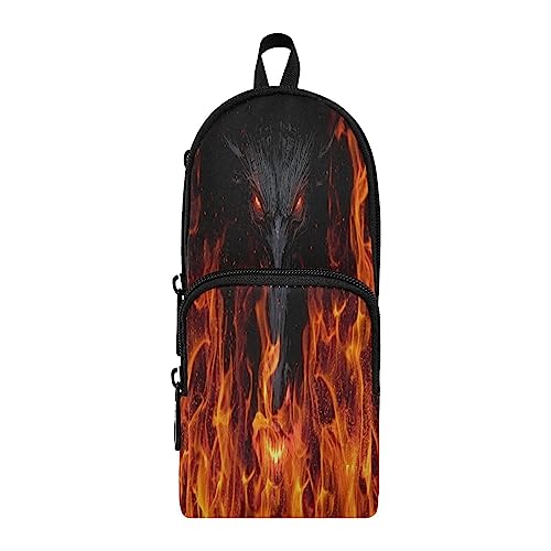 KAAVIYO Das Schwarze Feuer Monster Federmäppchen Federtaschen Rucksackstil Mäppchen für Jungen Mädchen Schüler von KAAVIYO