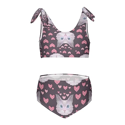 KAAVIYO Die Katze Kitty Badeanzug Bademode Badeanzüge Zwei Stücke Set Swimsuit für Mädchen Kind von KAAVIYO