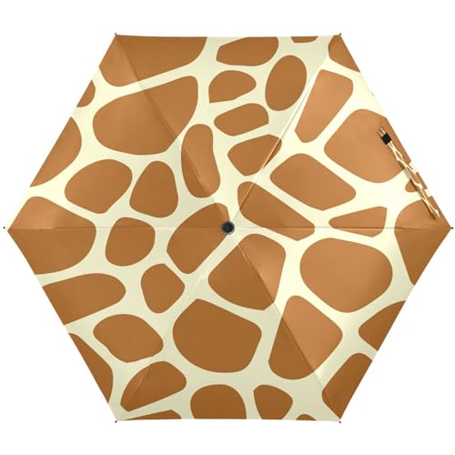 KAAVIYO Giraffen Malkunst Regenschirm UV-Schutz Taschenschirm Umbrella Klein Leicht Schirm Kompakt Schirme für Mädchen Reise Strand Frauen von KAAVIYO