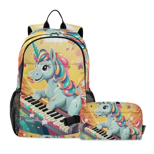 KAAVIYO Kinder Cartoon Einhorn Schulter Rucksacks Bookbag Kinderrucksack Isolierte Lunchbox-Tasche Mittagessen Tasche für Reise Kinder KAAVIYO Kinder Cartoon Einhorn Schulter Rucksacks Bookbag Kinderrucksack Isolierte Lunchbox-Tasche Mittagessen Tasche für Reise Kinder von KAAVIYO