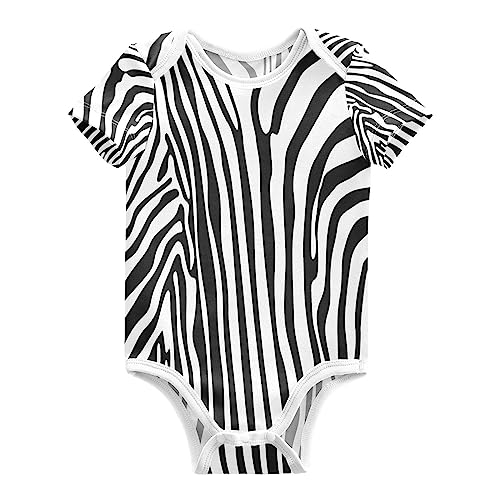 KAAVIYO Kunst Schwarz Weiß Kunstwerk Zebra Baby Body Kurzarm Baumwoll Bodysuit für Kinder 3-24 Monate Sommer von KAAVIYO
