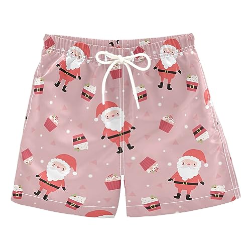 KAAVIYO Süßes Santa Cupcake Weihnachten Badehose für Jungen Badeshorts Sporthose Boardshorts Schnell Trocknende Hose für Strand Kinder KAAVIYO Süßes Santa Cupcake Weihnachten Badehose für Jungen Badeshorts Sporthose Boardshorts Schnell Trocknende Hose für Strand Kinder von KAAVIYO