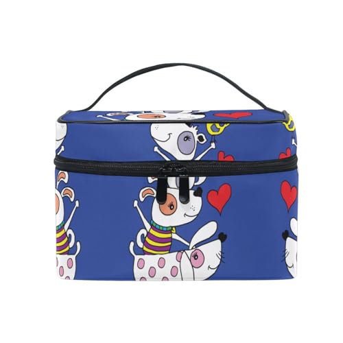 Mond Astronaut Mops Kosmetiktasche Organizer Reißverschluss Make up Taschen Kulturbeutel Waschtasche für Damen Mädchen Frauen von KAAVIYO