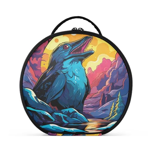 Mondmeer Schnabeltier Reißverschluss Kulturbeutel Rund Kosmetiktasche Kreativ Make up Taschen mit Verstellbaren Trennern für Mädchen von KAAVIYO