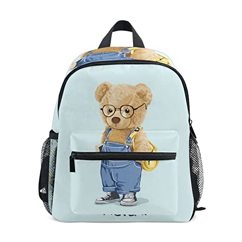 Nerdbär Süßes Tier Kleinkind Rucksack Kinder Leichtgewicht Büchertasche Vorschule Schülerrucksack für 2-7 Jahre die Reise Mädchen Jungs von KAAVIYO