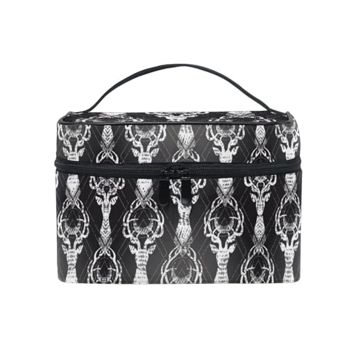 Pandatier Bambus Kosmetiktasche Organizer Reißverschluss Make up Taschen Kulturbeutel Waschtasche für Damen Mädchen Frauen von KAAVIYO