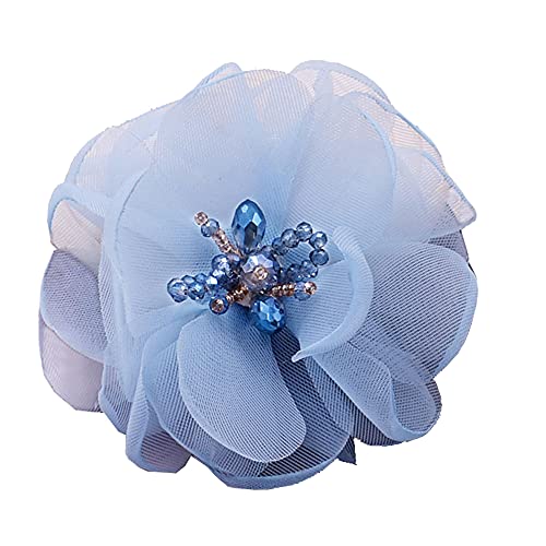 KABELIFE Blume Brosche Ansteckblume Blume Haarklammer Haarclip Haarspange Haarblume Haarblüte Haarschmuck für Hochzeit Party Dekoration (Blau) von Kabelife