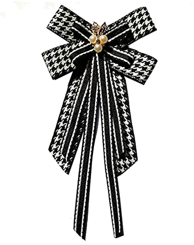 KABELIFE Brosche schleife Damen Vintage Broschennadeln Schleifenbrosche Bowknot Perle Brosche Mit Strass Schmuckbrosche Glitzer Kristalle (Strass) von Kabelife