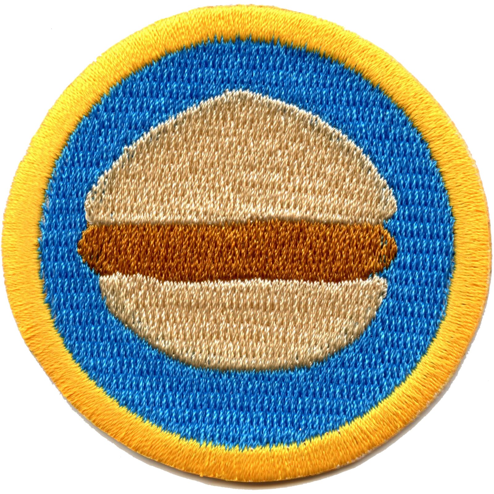 Burger Essen Abzeichen Patch Kochen Scout Schärpe Aufbügler Gestickt Ce4 von KADLLC