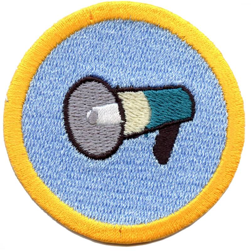 Megaphone Badge Patch Wilderness Scout Schärpe Aufnäher Bestickt Aa3 von KADLLC